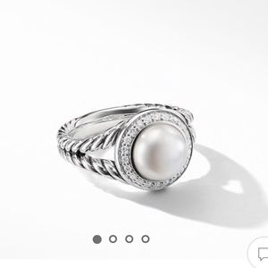 David yurman cerise pearl and diamond ring